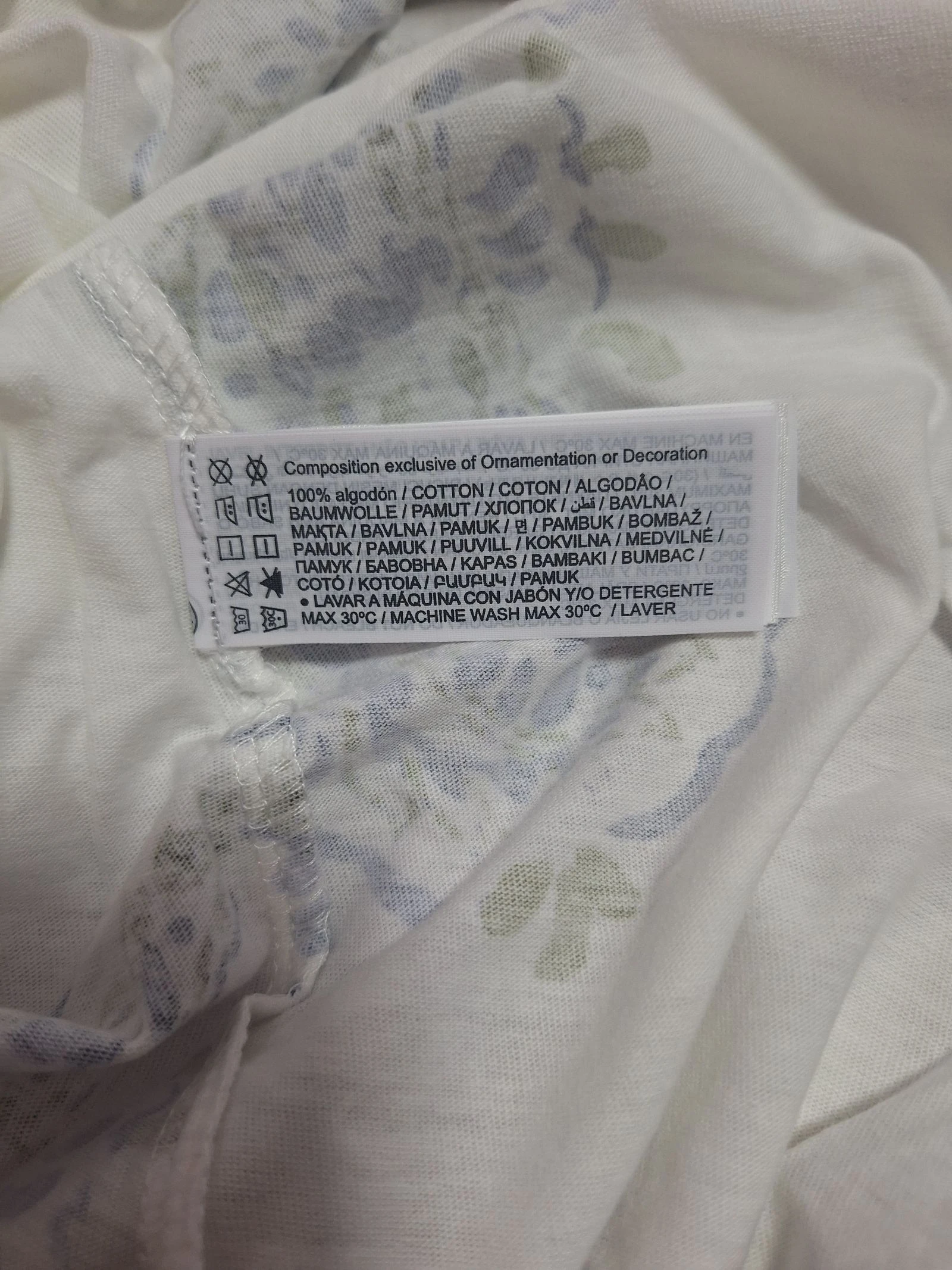 Chemise de nuit Woman Secret 100 % coton motif cachemire | Taille M – photo 6